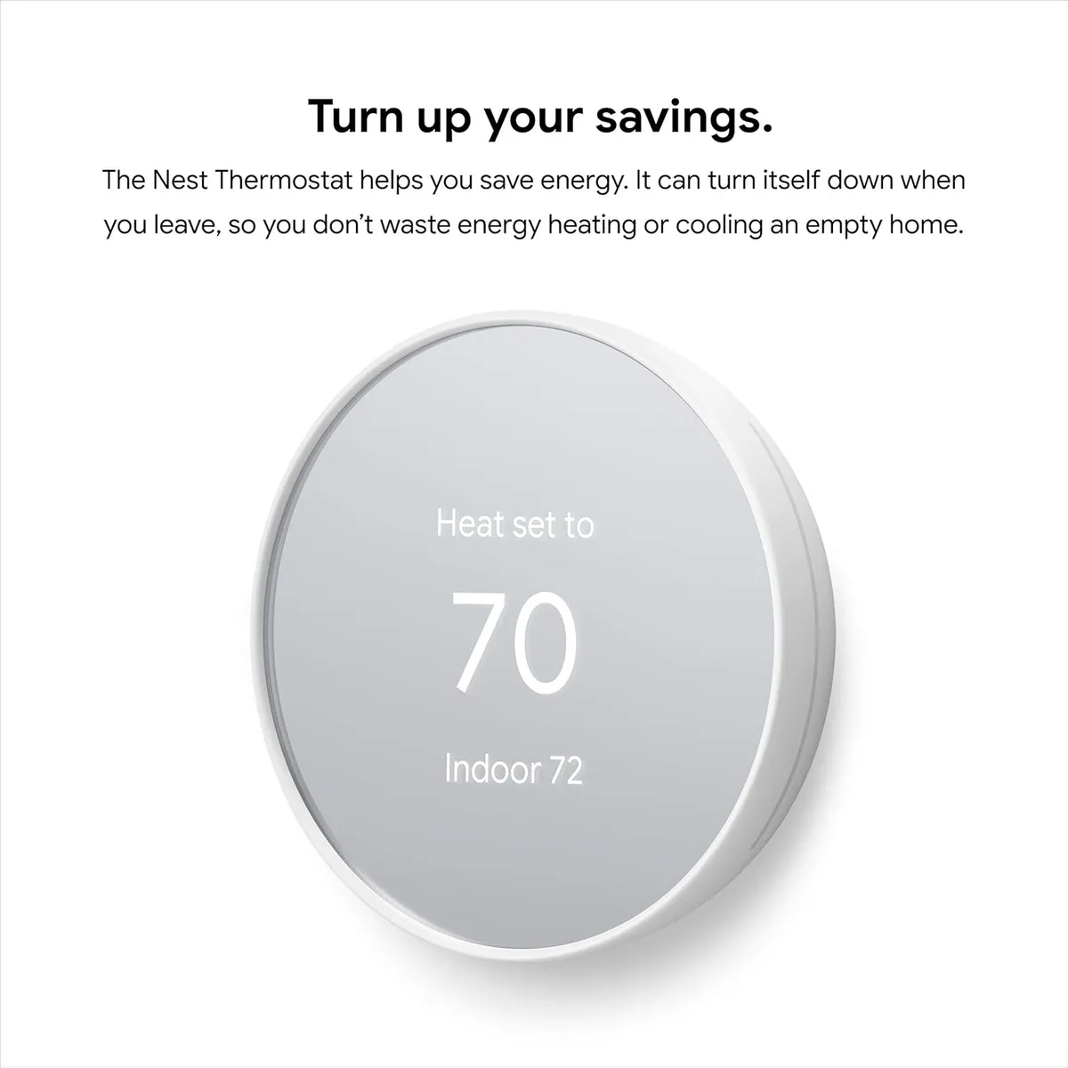Google Nest Thermostat GA01334-CA Cotton Snow Wi-Fi Programmable