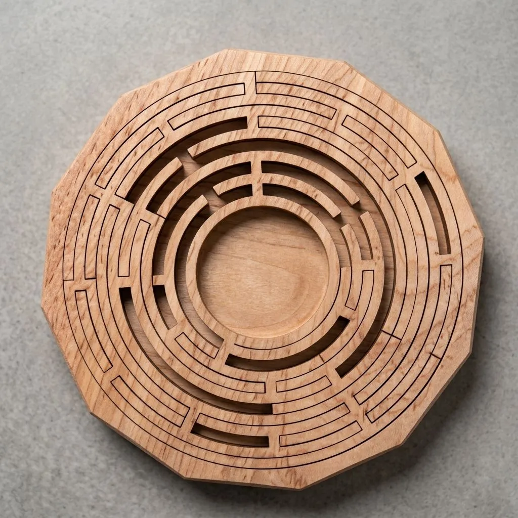 Impossible Wooden Jigsaw Puzzle - 10 Level Brain Teaser for Adults and Kids