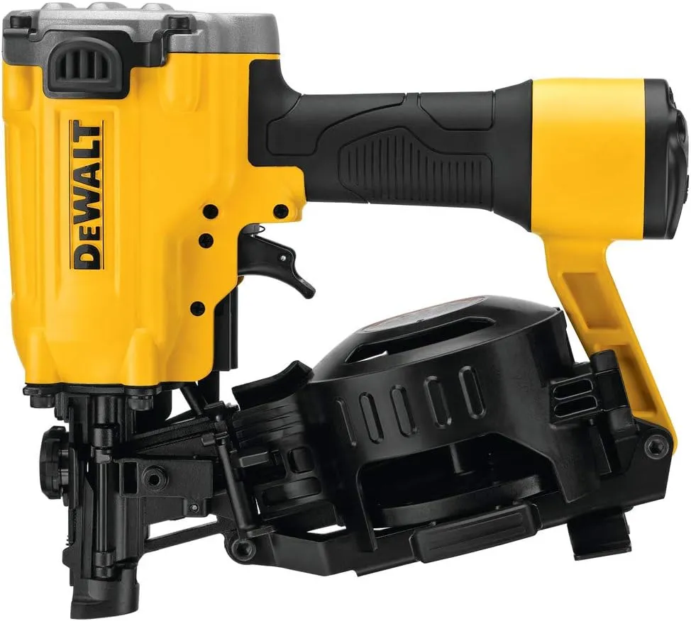 DeWalt 20V MAX Brushless 15 Degree Cordless Coil Battery Powered Roofing Nailer with Tool-Free Nail Tray (Yellow and Black)