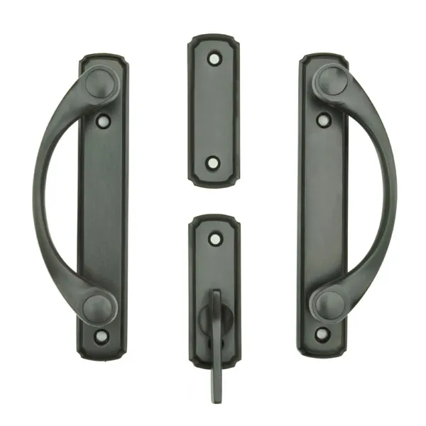 Newbury 2-Panel Gliding Patio Door Hardware Set in Oil Rubbed Bronze