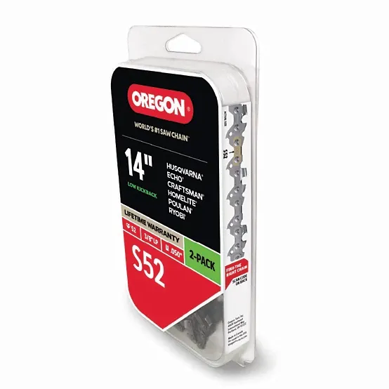 Oregon S52 AdvanceCut Micro Chisel Saw Chain for 14  Bar -52 Drive Links (1 Pack) – Fits Echo  Craftsman  Poulan  Homelite  Makita Husqvarna and more
