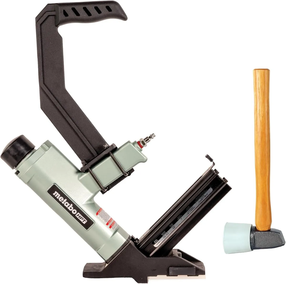 Metabo HPT 2-in-1 Flooring Nailer & Stapler, Accepts 16-Gauge L-Shaped Cleat Nails &15.5-Gauge 1/2-Inch
