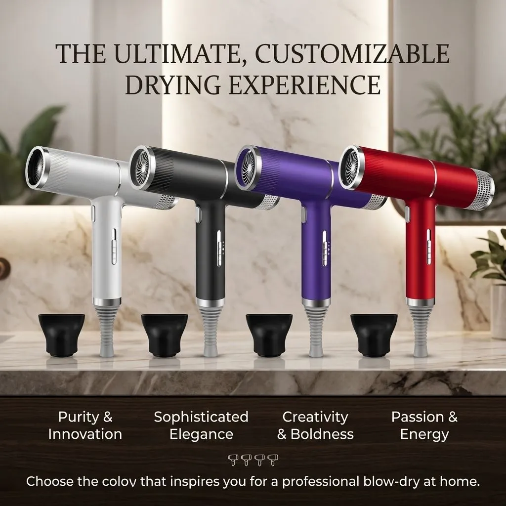 New Concept Negative Ion Hair Dryer Powerful Blow Dryer Professional Hairdryer Factory Wholesale for Salon Home Travel