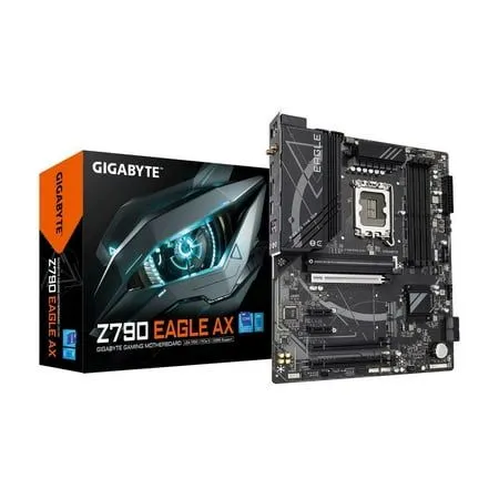 GIGABYTE - Z790 EAGLE AX (Socket LGA 1700) Intel Z790 ATX DDR5 Wi-Fi 6E Motherboard - Black