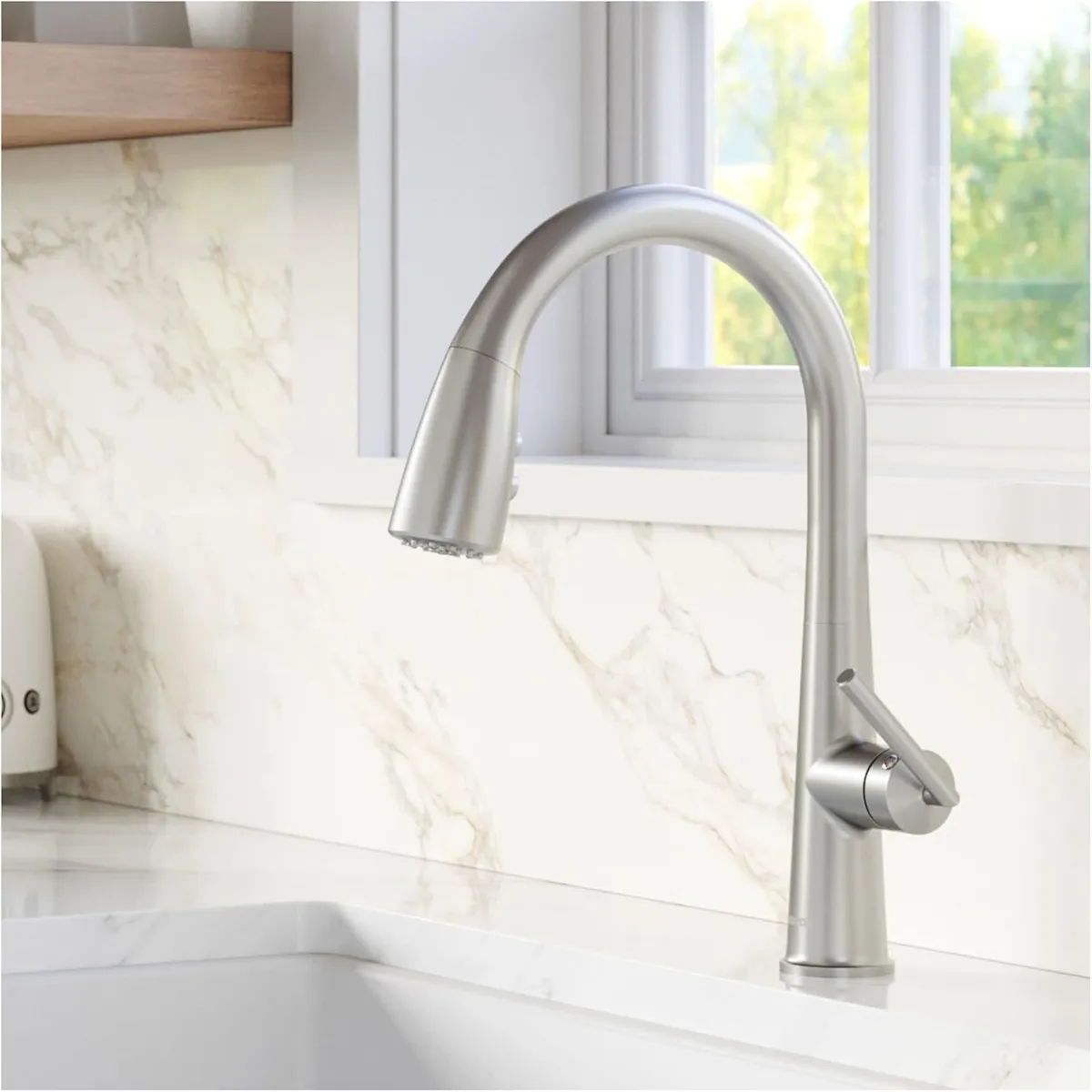 Karran Usa Kkf320 Kentland 1.8 GPM Single Hole Pull Down Kitchen Faucet - Stainless Steel