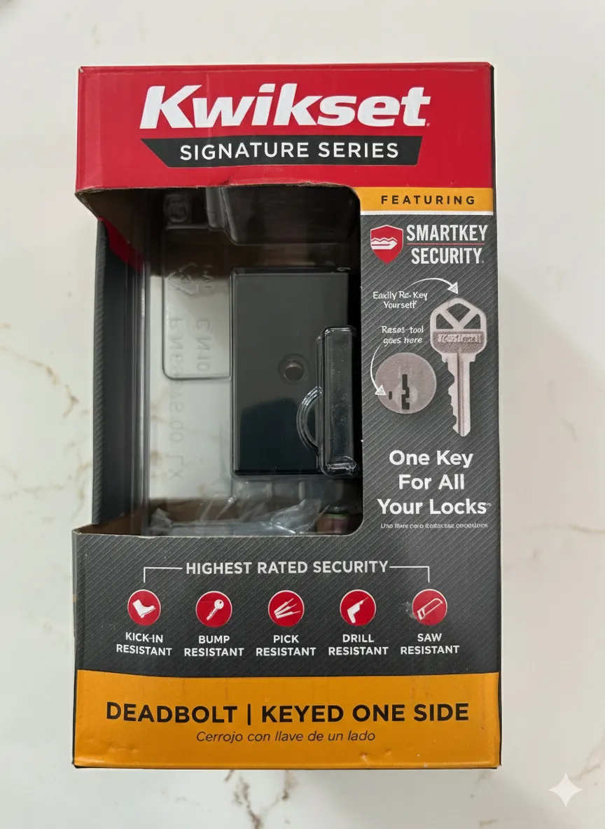 258 SQT 514 SMT CP K4 Downtown 1-Cyl Deadbolt - Matte Black