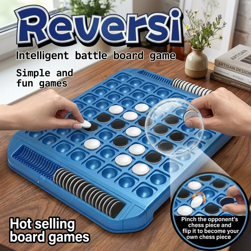 Flip Black and White Chess Game - Parent-Child Tabletop Logical Thinking Toy