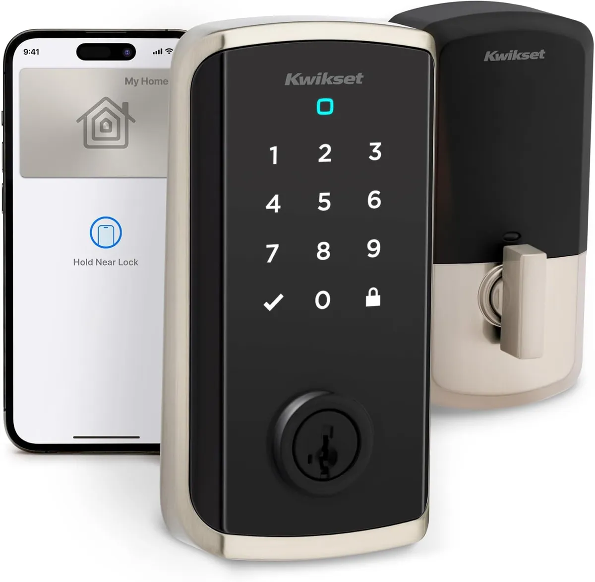 HALO Select Touchscreen Wi-Fi and Matter Enabled Smart Lock Deadbolt in Satin Nickel