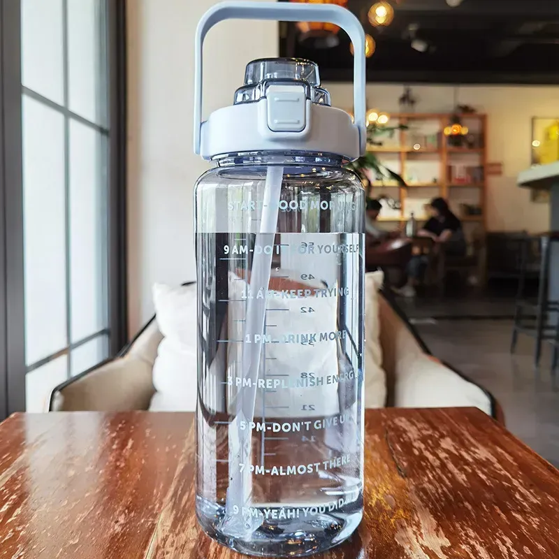 Large Plastic Portable Water Bottle - 2000ML (Blue / 2000ML)