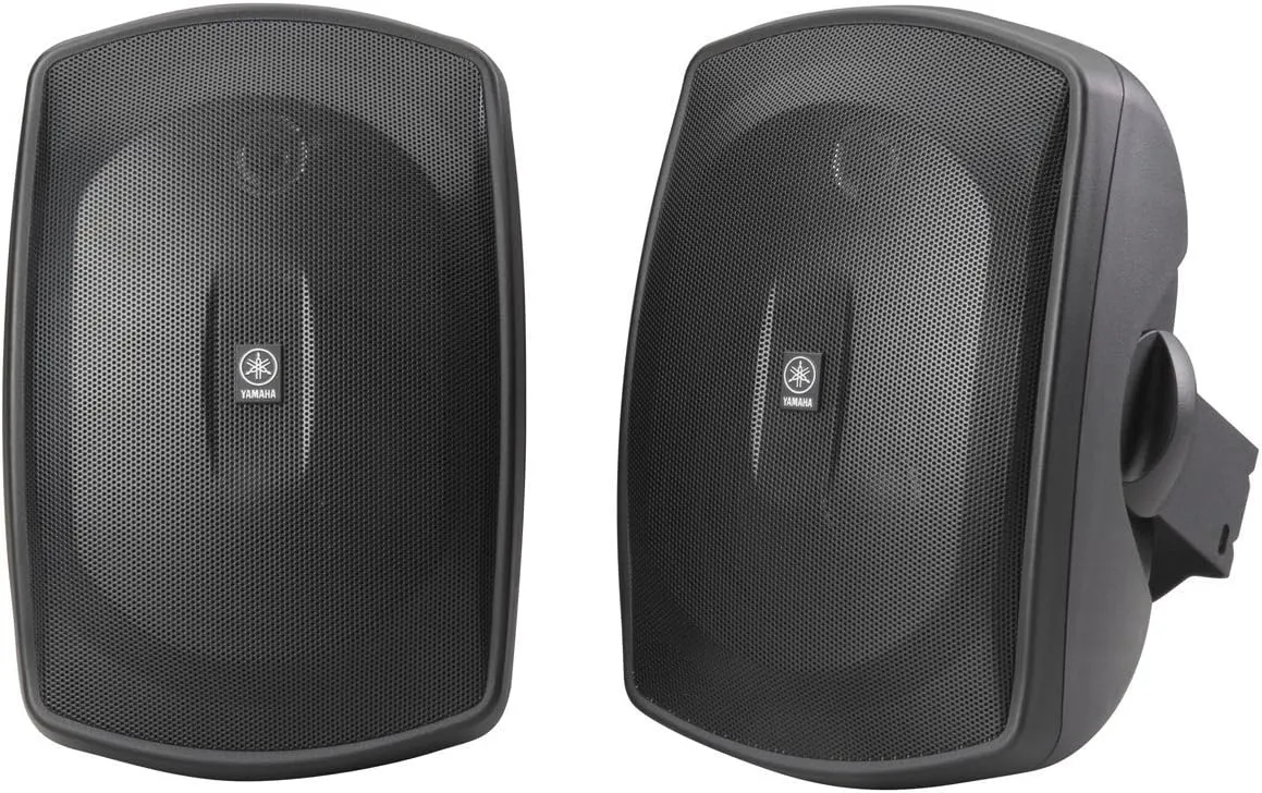 Yamaha - Natural Sound 5" 2-Way All-Weather Outdoor Speakers (Pair) - Black