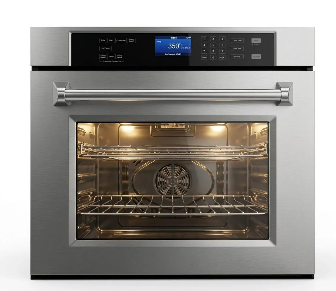 Hallman 30" Single Electric Wall Oven Stainless Steel Self-Clean Air Fry HBSGWOTC30CMSS