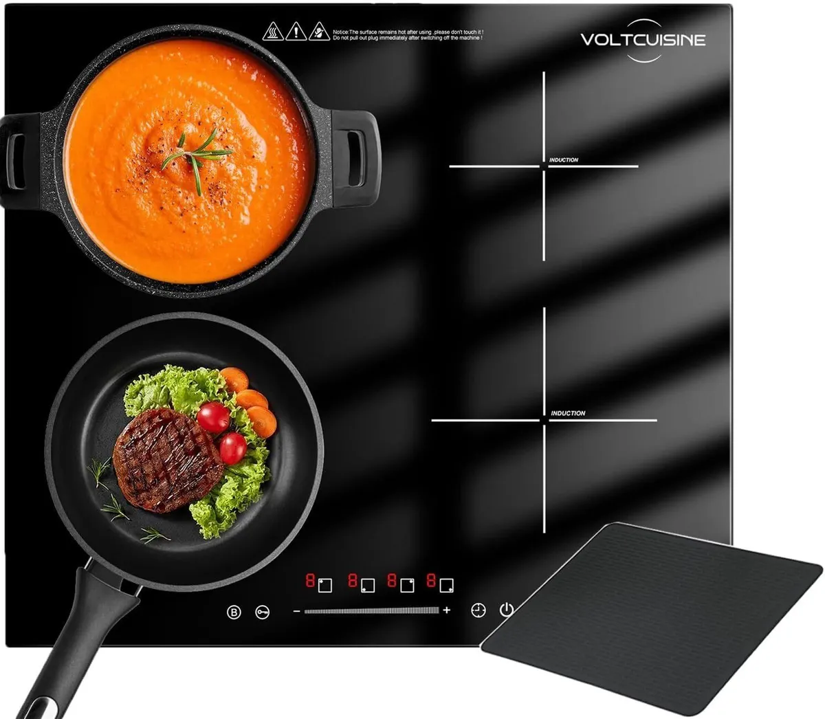 24 Inch Built-in Induction Cooktop, 4 Burner 6600W Electric Cooktop