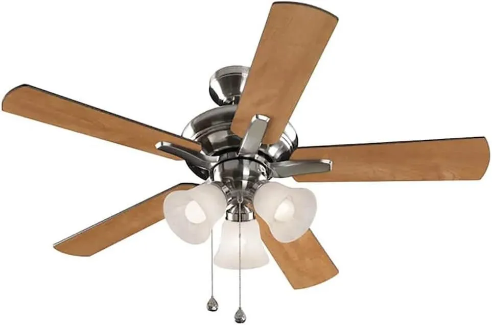 Harbor Breeze Lansing 42" Brushed Nickel Indoor Ceiling Fan with Light (5-Blade)