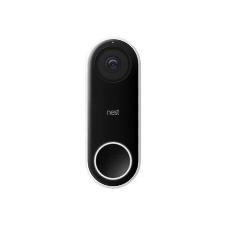 Nest Hello Smart Wi-Fi Video Doorbell White/Black