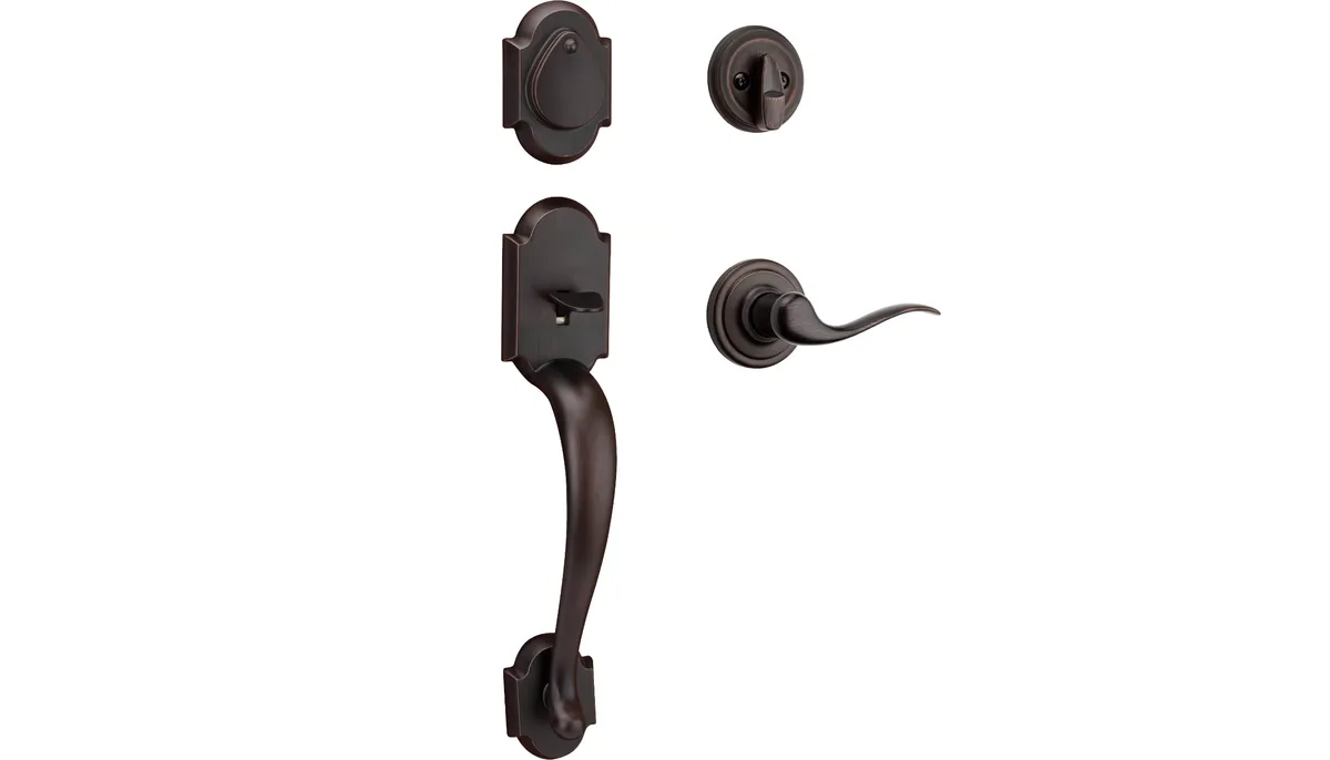 Kwikset 800AUHXTNL11P Front Door Lock Set SmartKey Venetian Bronze Like New