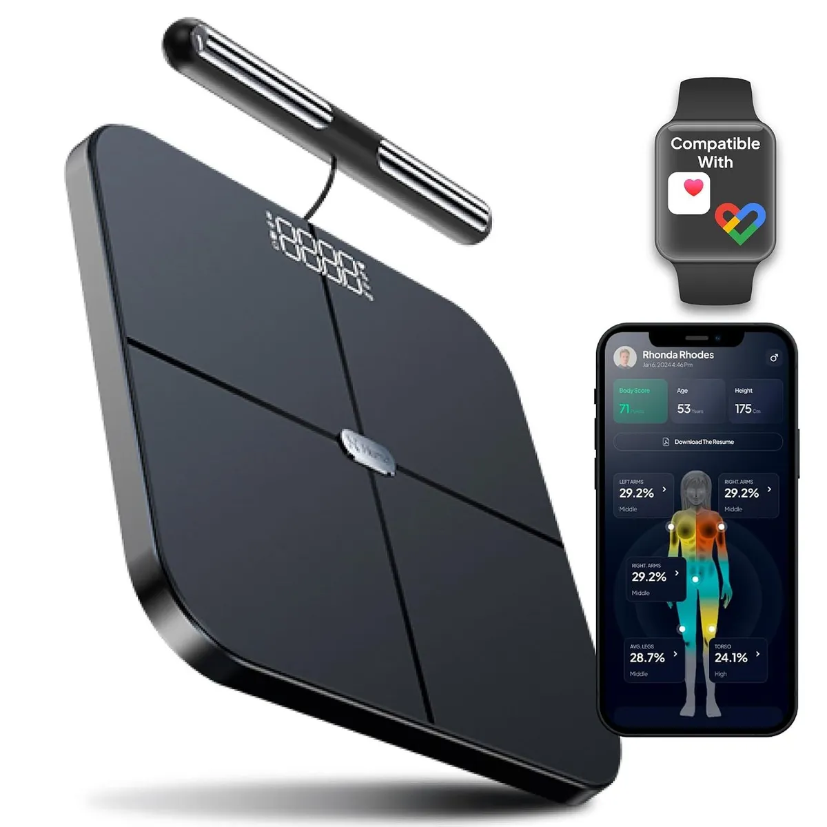 Hume Health - The Body Pod - Home Body Analyzer and Free Bluetooth App - 45+ Key Health Metrics