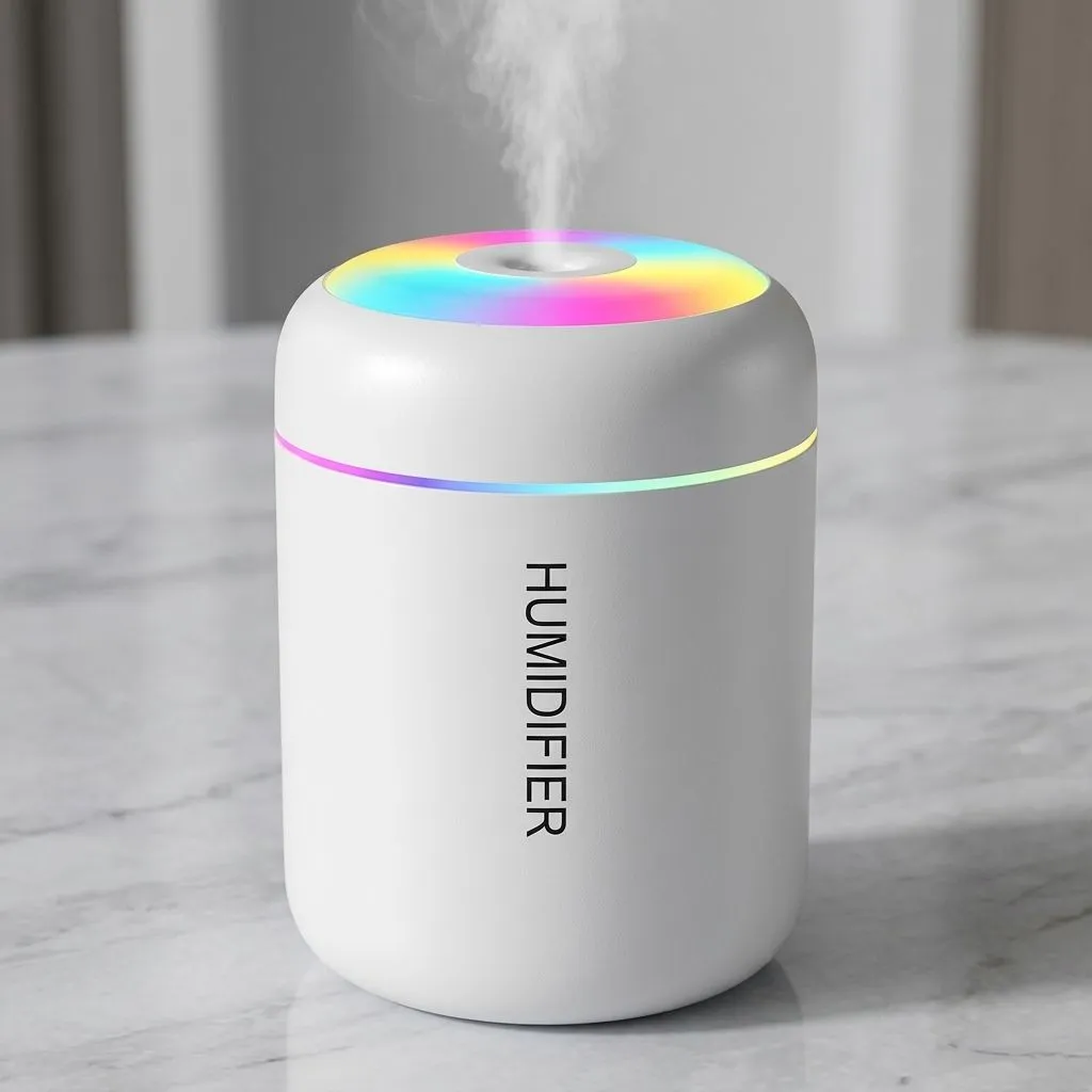 180ML Mini USB Air Humidifier and Aroma Diffuser with Light