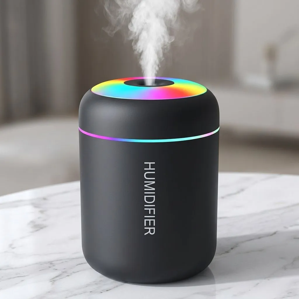 180ML Mini USB Air Humidifier and Aroma Diffuser with Light
