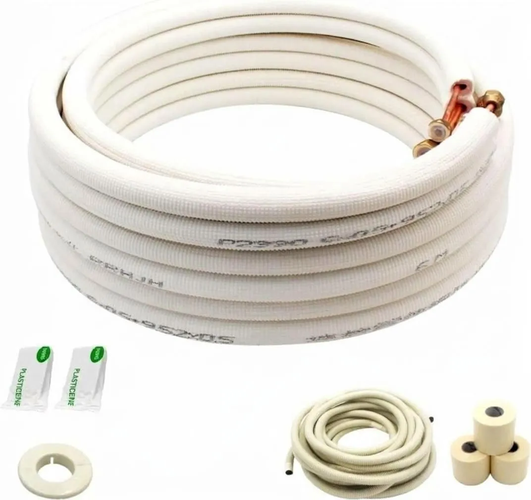 TADERUILY 25ft Mini Split Line Set 1/4" 3/8" Copper Tubing Insulated